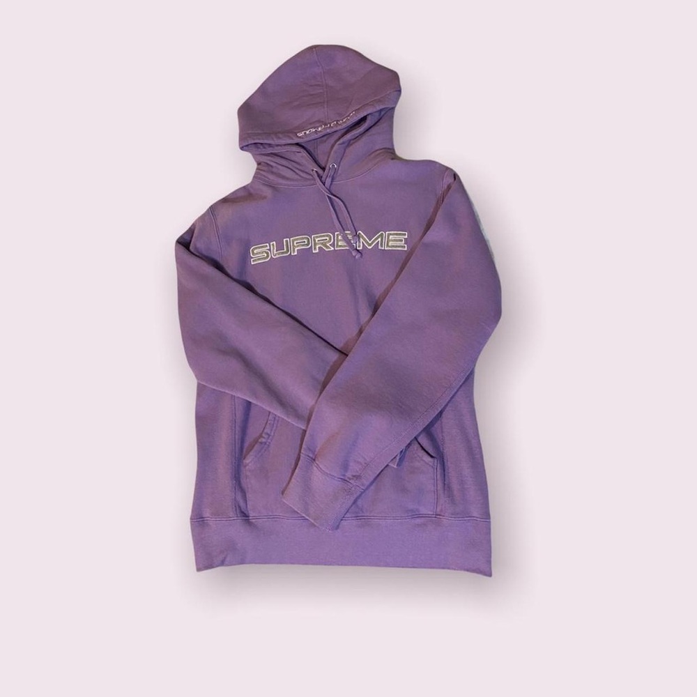rare sequin supreme hoodie runs small
